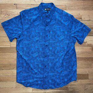 Alaska Hardgear Deluth Trading Co Blue Short Sleeve Shirt Size XL